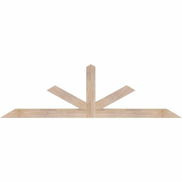 Ekena Millwork Saratoga Smooth Timber Gable Bracket, Douglas Fir, 72"W x 21"H x 3 1/2"D x 3 1/2"F, 7/12 Pitch GBW072X21X0404SAR00SDF - main